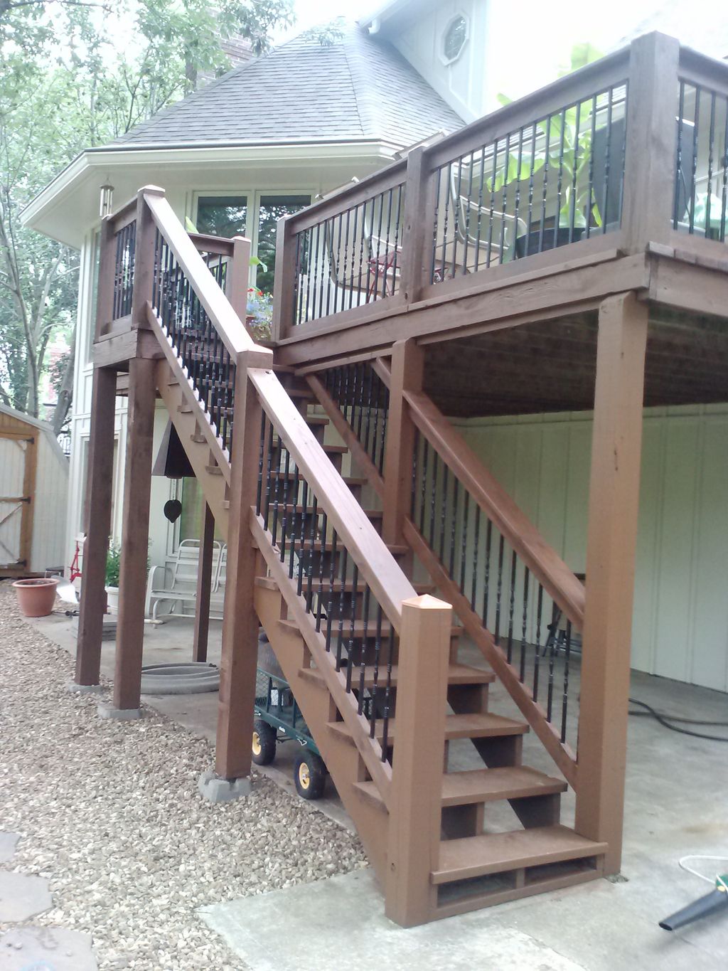 Deck repair, rehab and handrail updating (wooden s