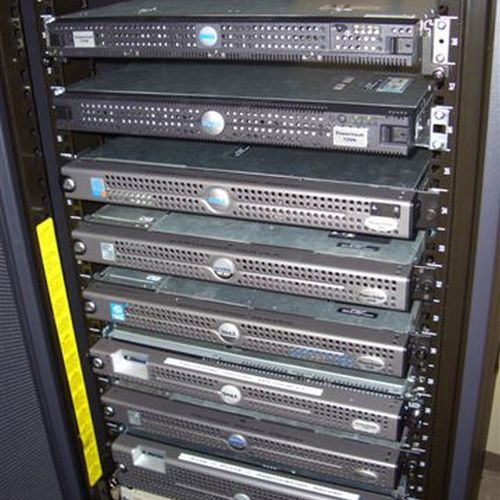 Rack of Dell Servers