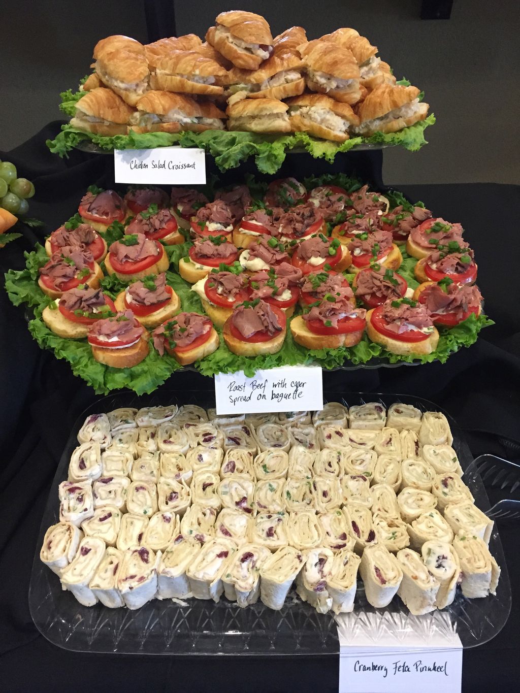 (Bottom to Top) Cranberry Herb Cream Pinwheel, Roa