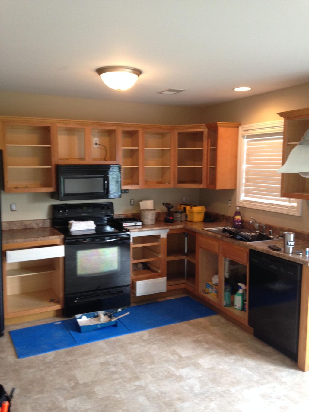 Preping for cabinet painting