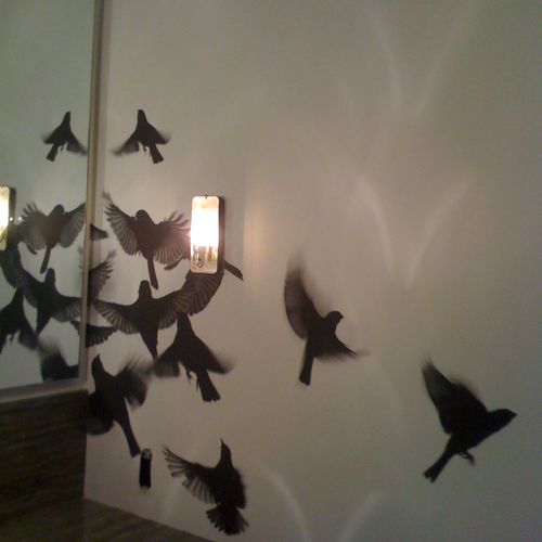 Black bird pattern. Such a beautiful mural I insta