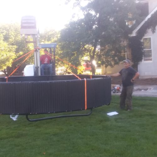 inground trampoline installation