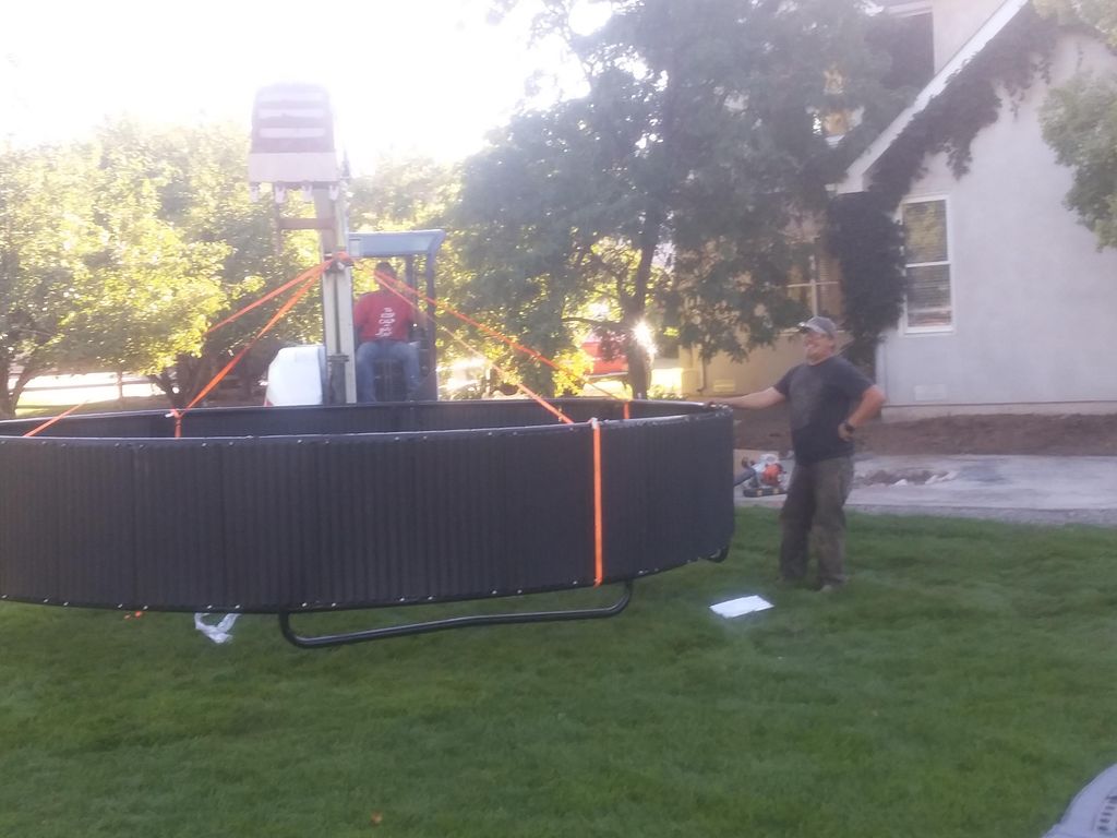 inground trampoline installation