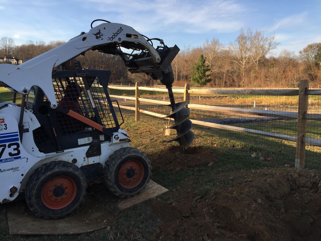 Digging the holes for the trees