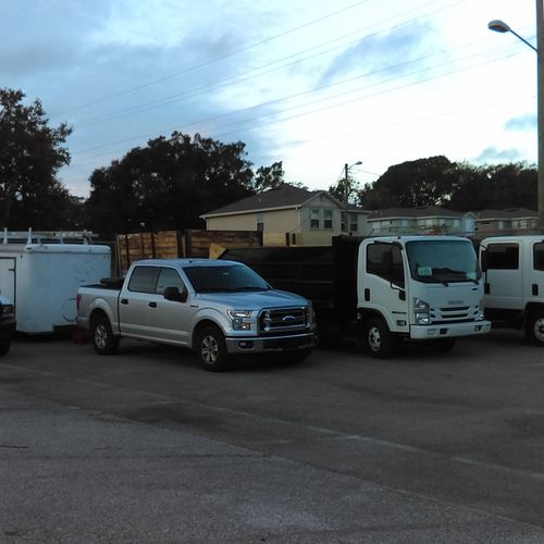 Our fleet of trucks ensure we get the job done pro