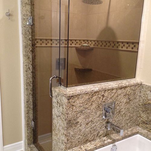 Bronze custom shower enclosure