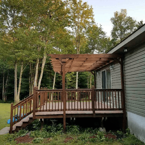 side view of the back deck.
