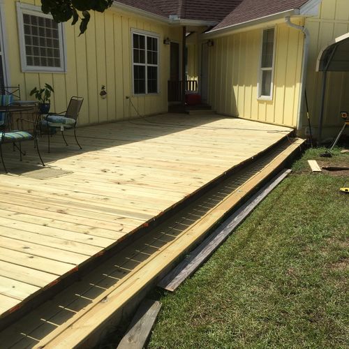Built new deck for a local pastor.