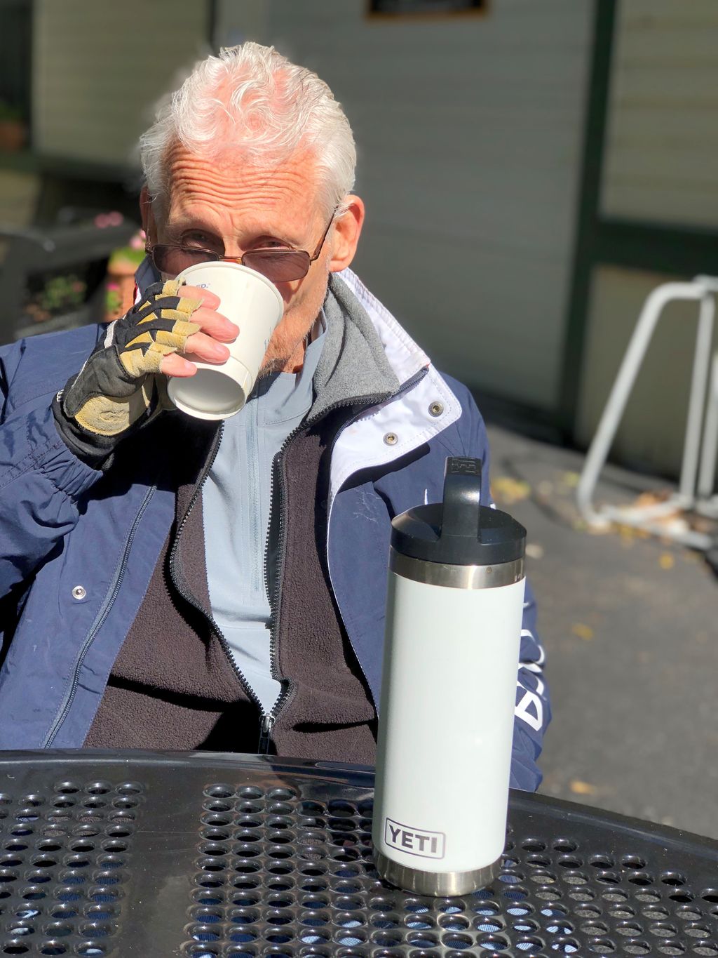 Hot tea on brisk day