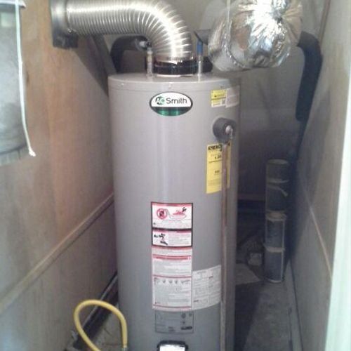 Direct Vent AO Smith Water heater installation for