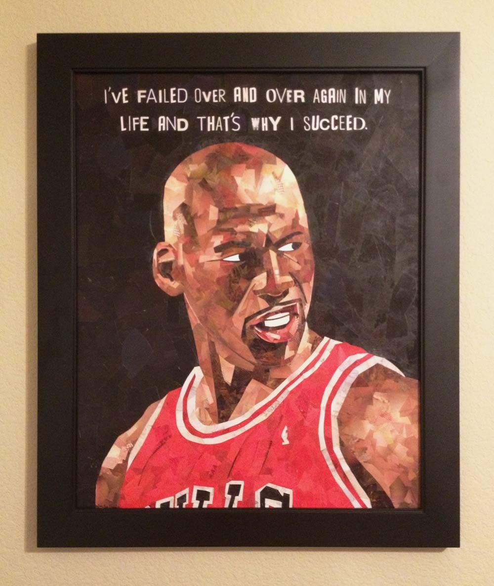16x20" Michael Jordan Collage, made from magazine 