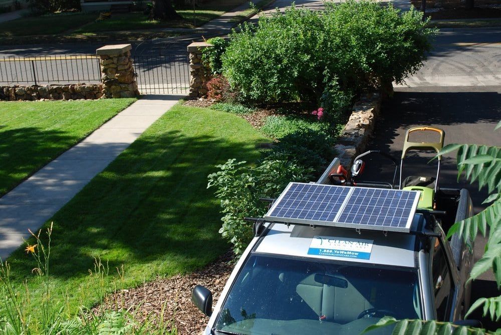 Solar charging panel to charge the batteries on th