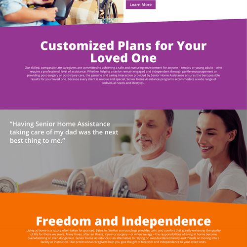 Senior Home Assistance Website Design - For Rick L