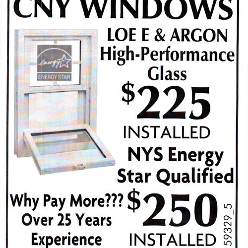 NYS ENERGY STAR QUALIFIED $250 INSTALLED
