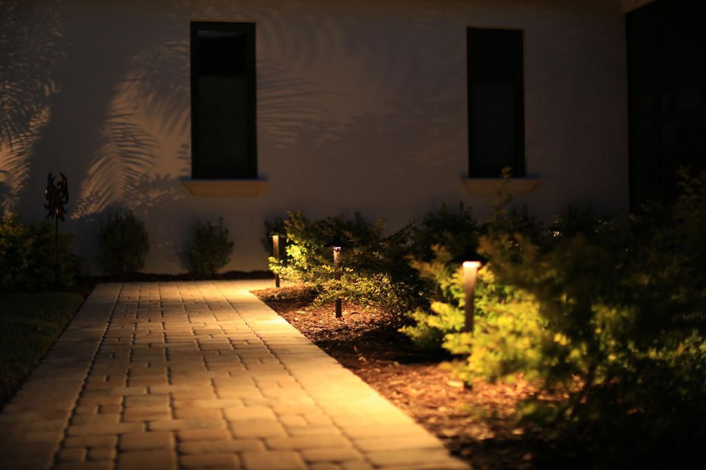 Pathway Lighting accent leading to the back patio 
