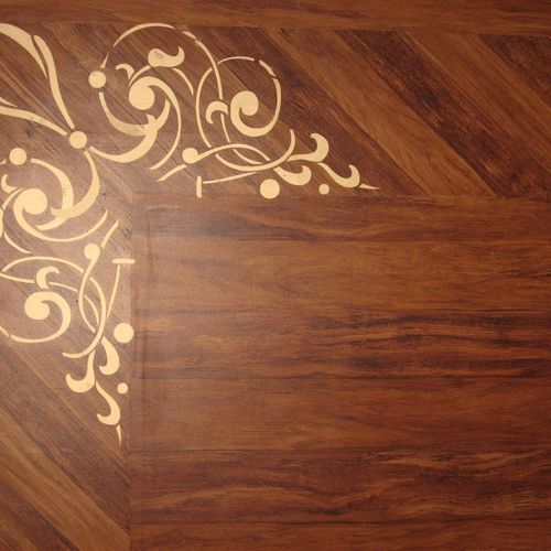Wood Grained, Stenciled Ceiling