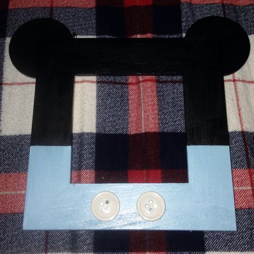 Handmade Picture frames I made for a Baby Mickey t
