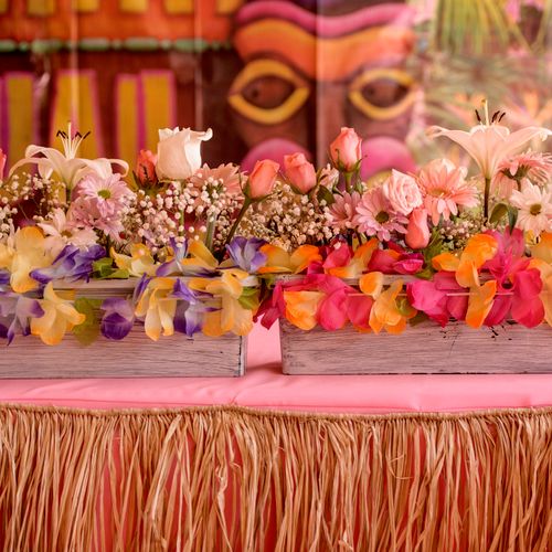 A wonderful luau 60th anniversary party