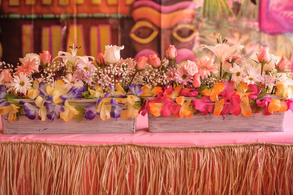 A wonderful luau 60th anniversary party