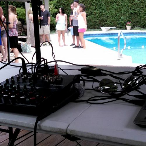 DJing a pool party/birthday party in Shelbyville, 