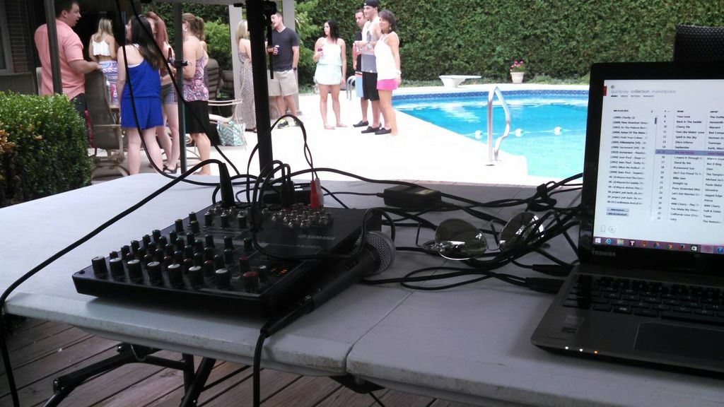 DJing a pool party/birthday party in Shelbyville, 
