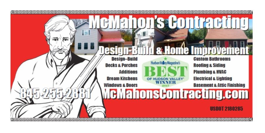 Best Contractor In the Hudson Valley Award 2018
