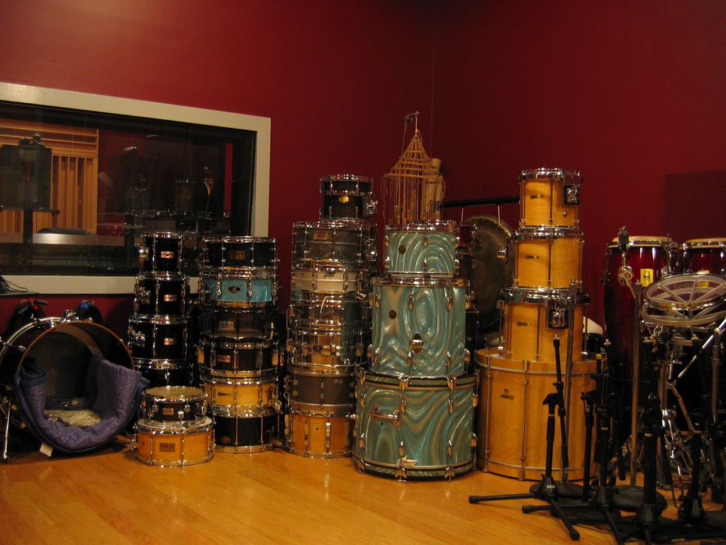 Some of the drums available at Old House Studio. W