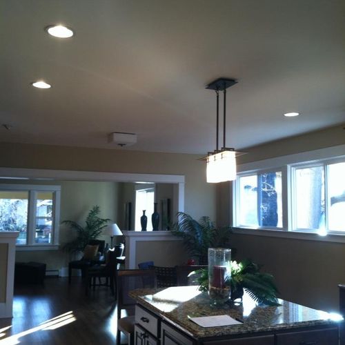 Kitchen remodel chandalier lighting