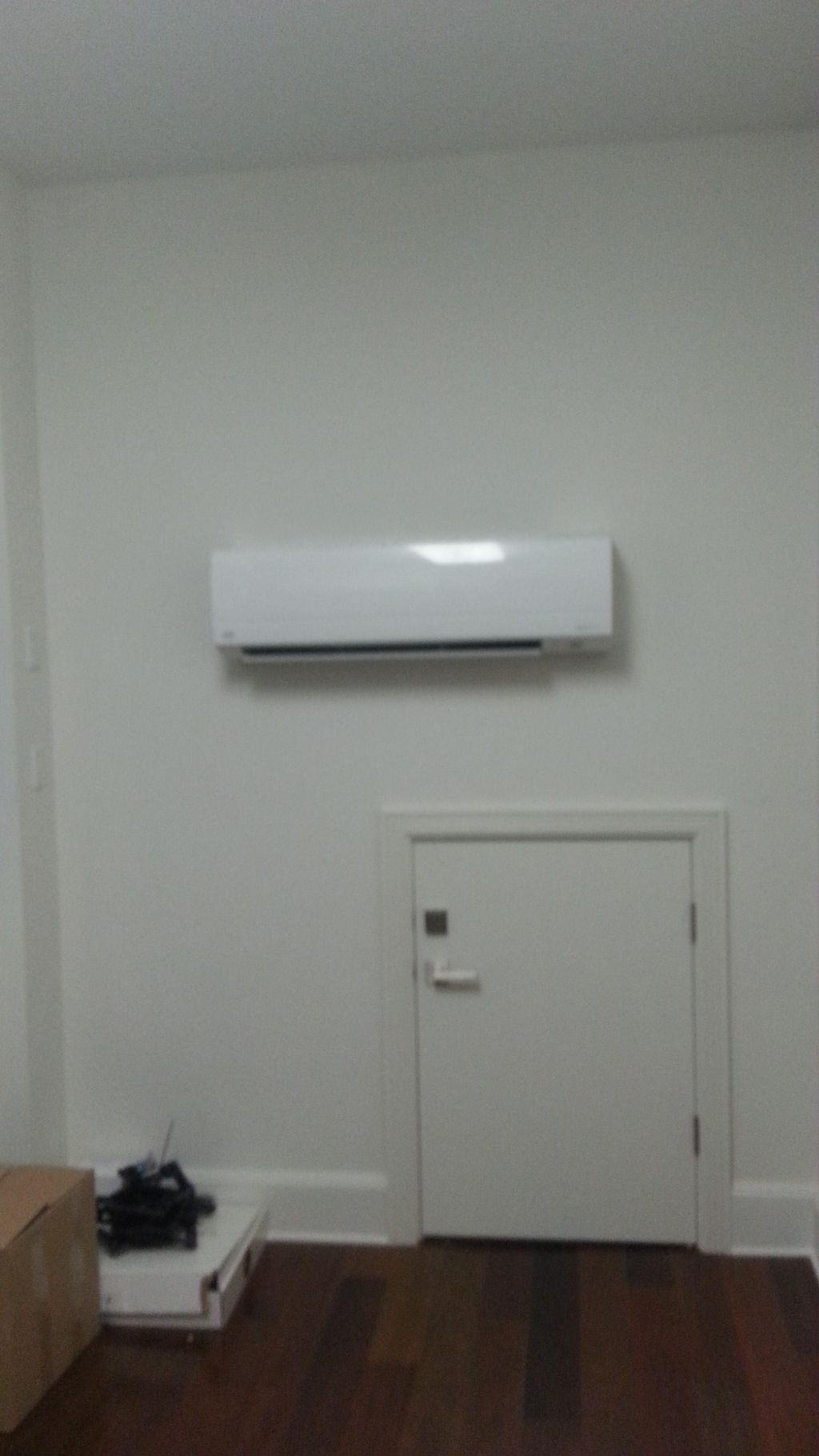 Ductless mini split wall hang indoor coil installa