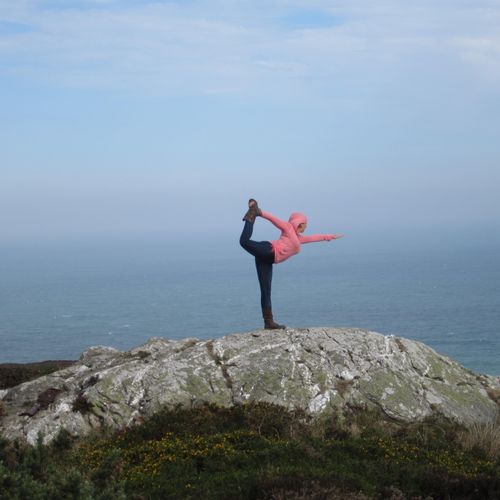 Bow Pose in the cliffs of beautiful Ireland!