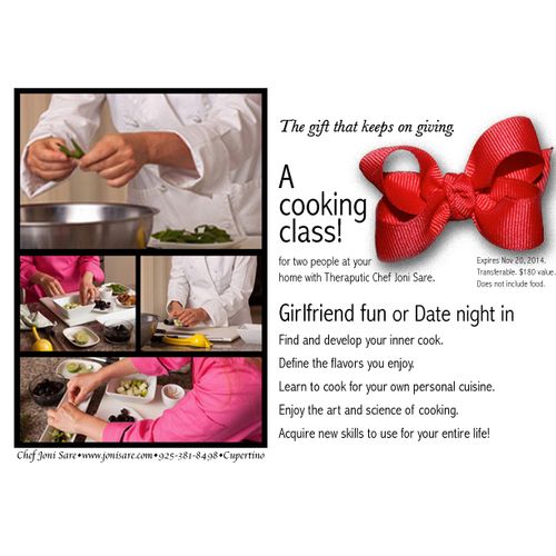 Gift certificate template #2. 
Photo and text can 