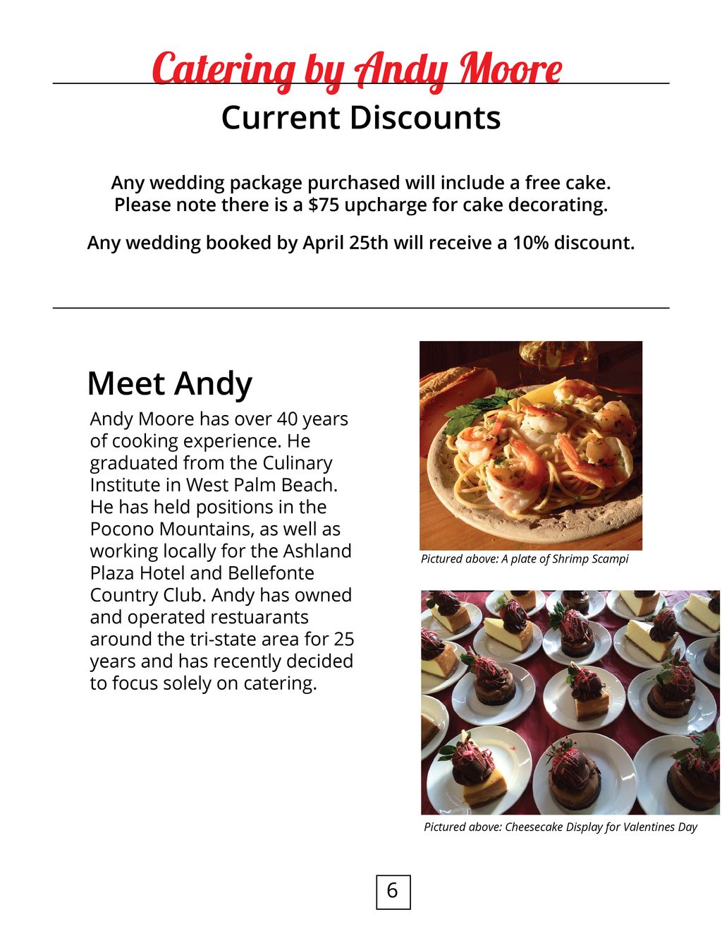 Current Catering Menu, Page 6