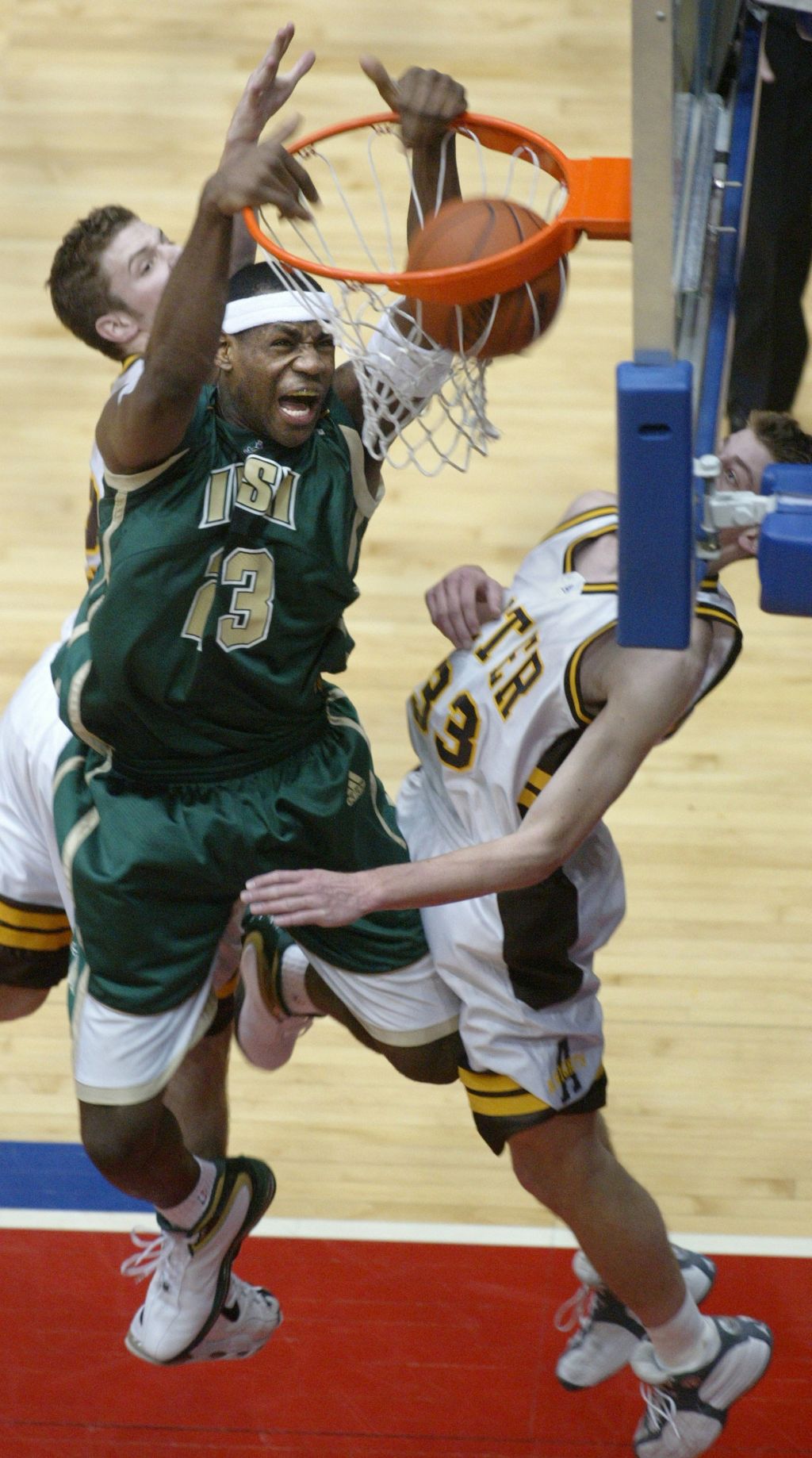 Lebron James during his senior year as they played