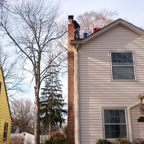2 story chimney repair