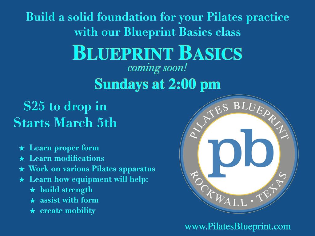 Are you ready to try Pilates?  Join us for a Bluep