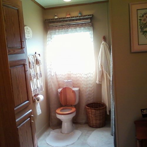 This is a small modular home bathroom  make over.