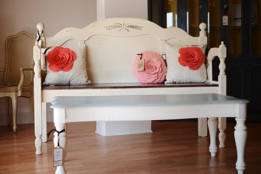 Custom Built Bench from an old headboard.