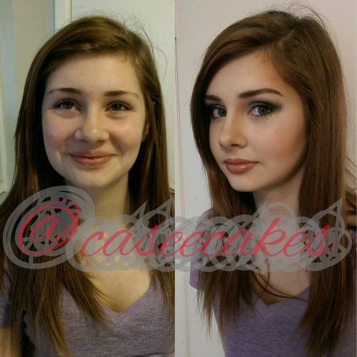 Before/after glamorous prom makeup by VIP