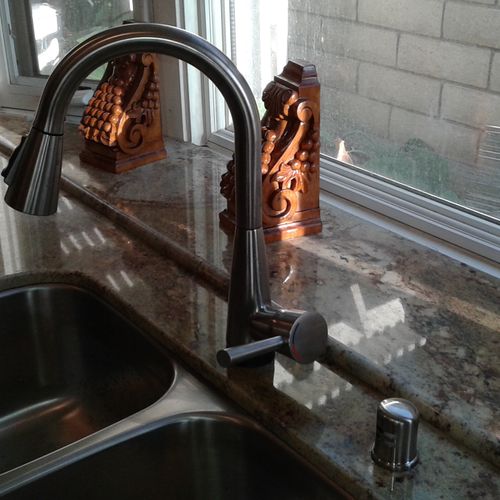 Delta Faucet installation.