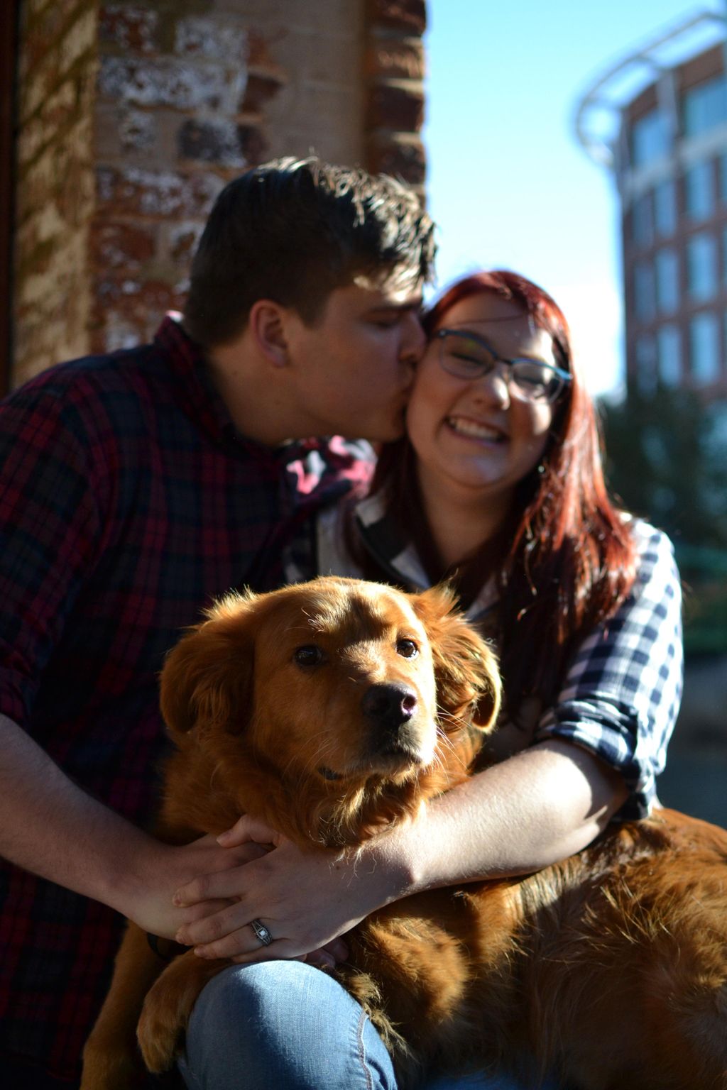 Portrait session with a couple and their dog in Gr