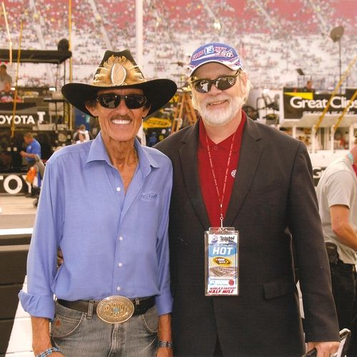 Tom with Richard Petty during a special event at B