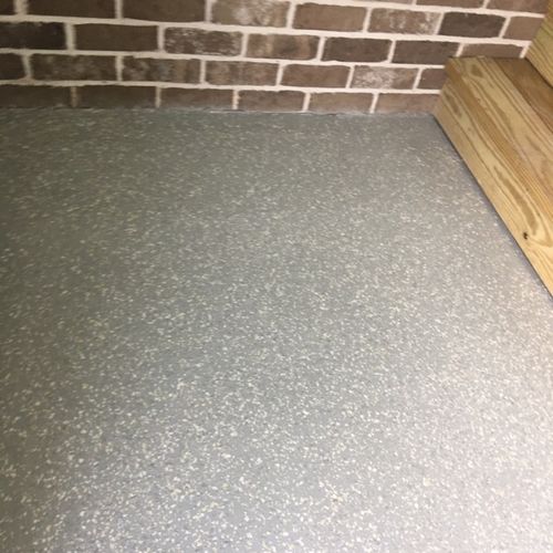 This was a garage floor that we completed. You can