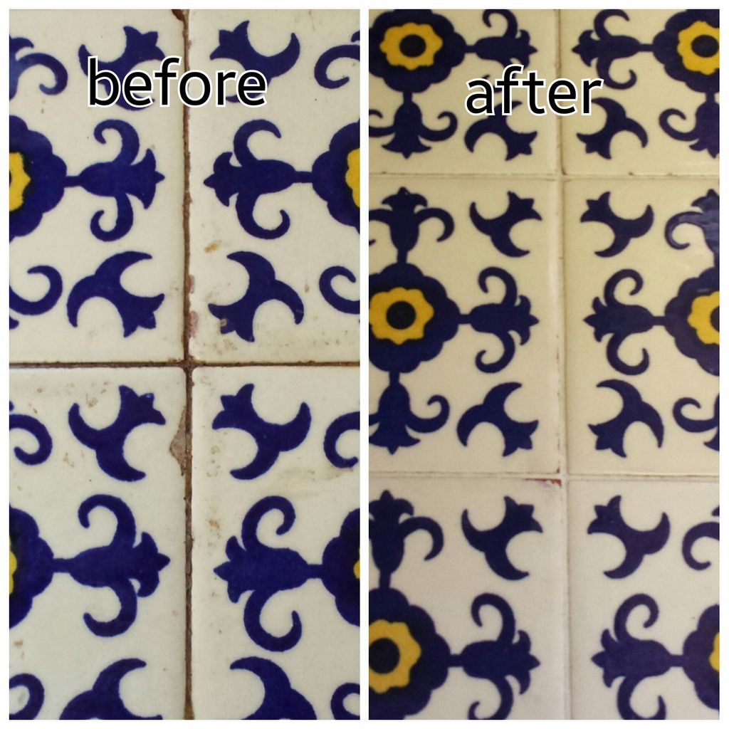 Not a grout treatment, just a good scrubbing. What