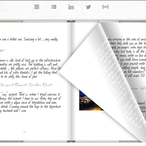 A specially designed blog in the form of a journal