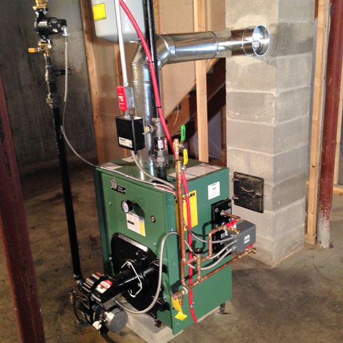 forced hot water system installation