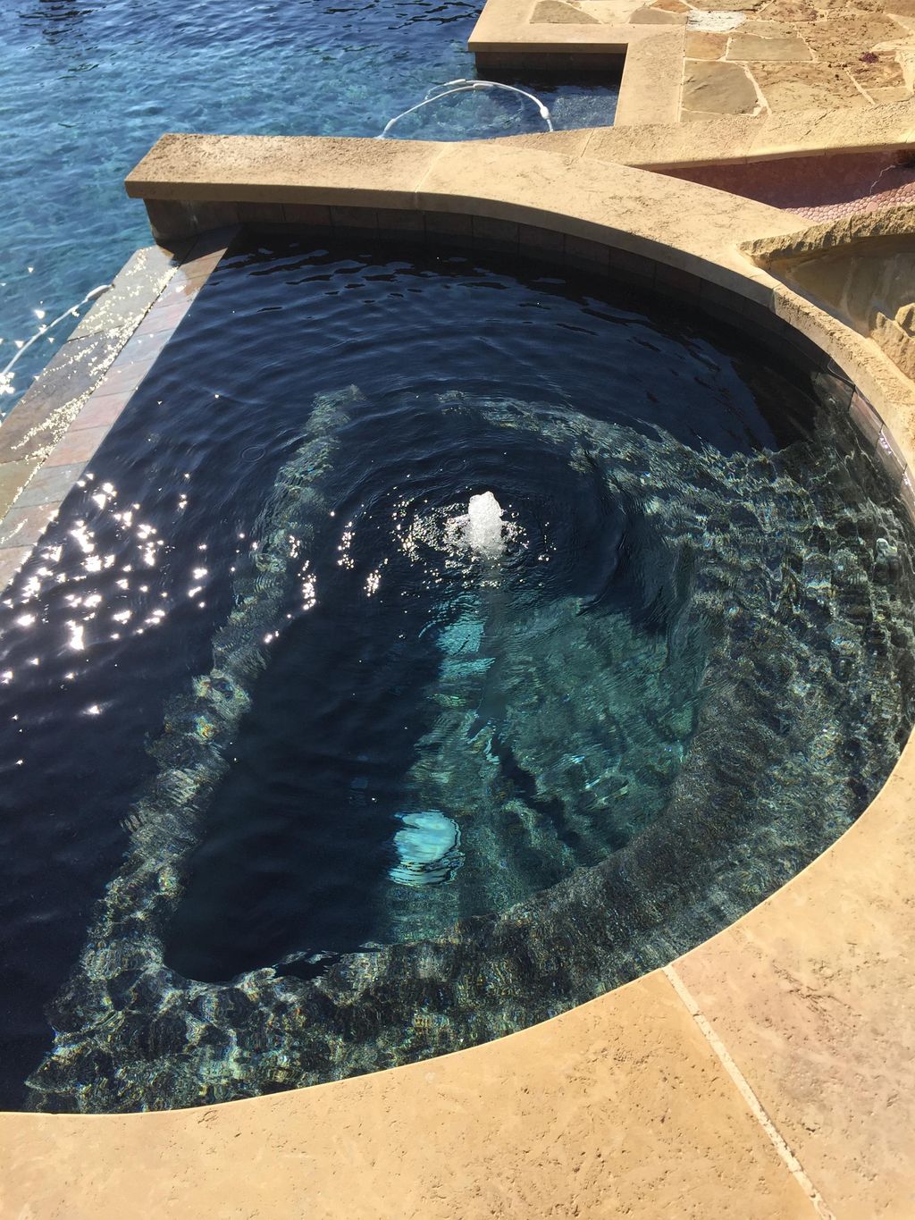This Spas water feature was non functioning until 