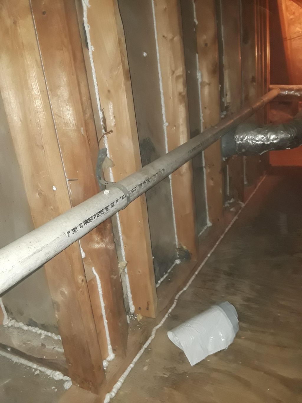 Dead space before insulation