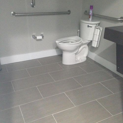 Bathroom tile for Dental Office