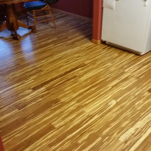 Recent Bamboo flooring install Pic 1