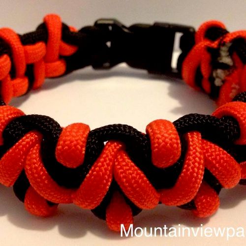 This is a paracord bracelet! It is called a Rock C